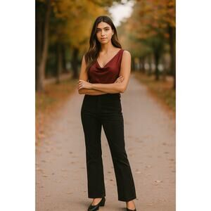 Habitual NY LA Black Corduroy Bootcut Pants Size 25 Fall Classic Holiday Edgy